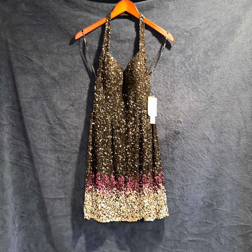 NWT Scala sequin halter dress